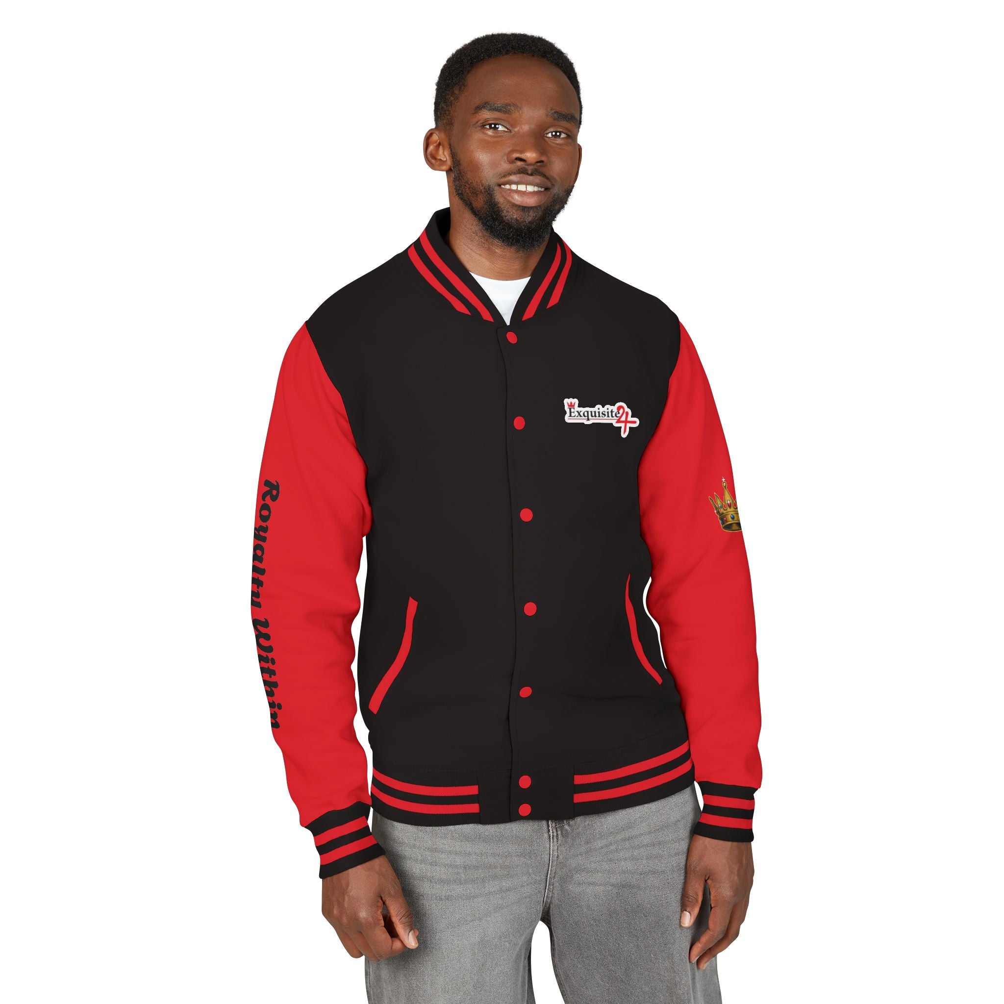 Exquisite 24 Royalty Within Emblem Varsity Jacket