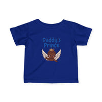 Infant Tee — "Daddy's Prince" Baby T‑Shirt with Crowned Angel Design