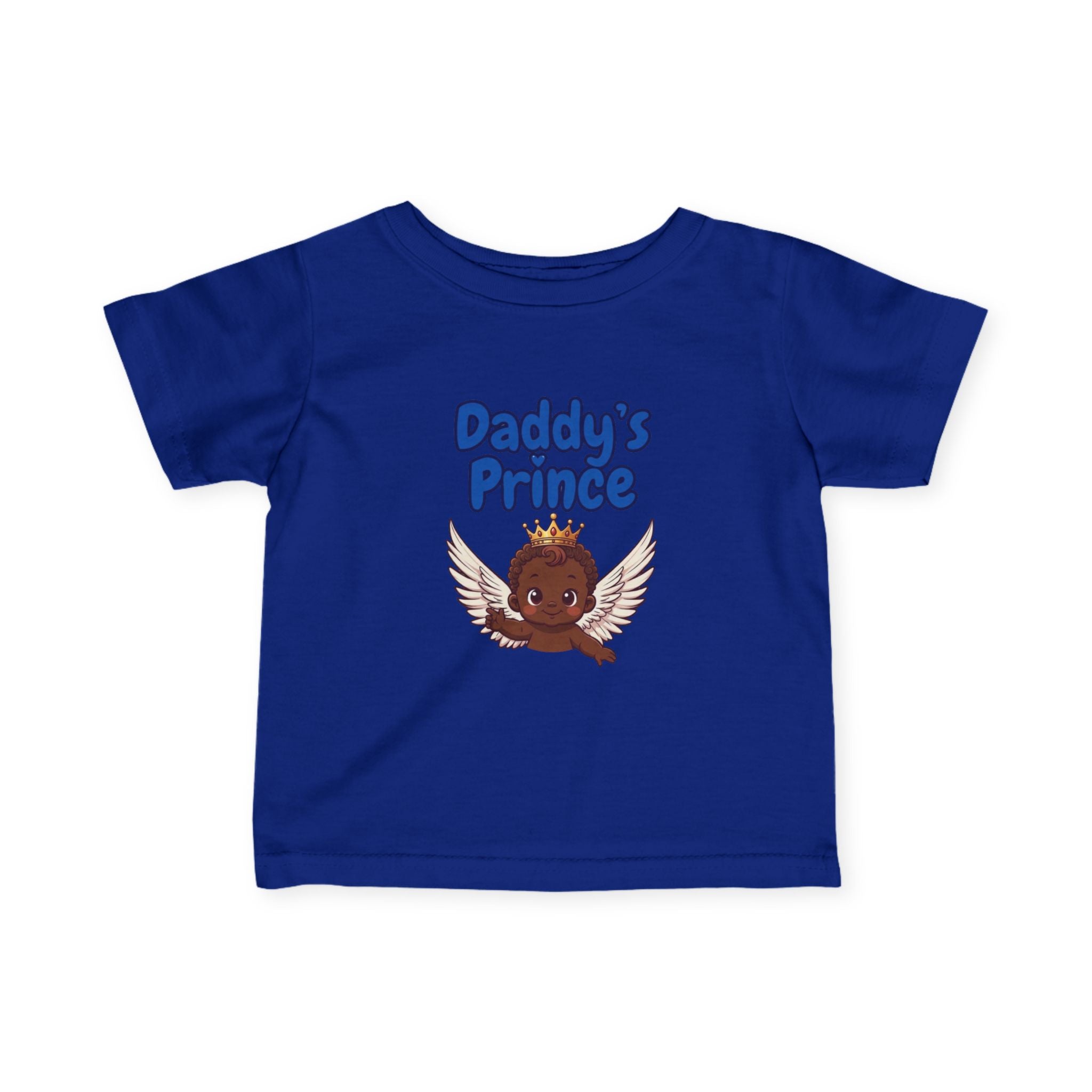 Infant Tee — "Daddy's Prince" Baby T‑Shirt with Crowned Angel Design