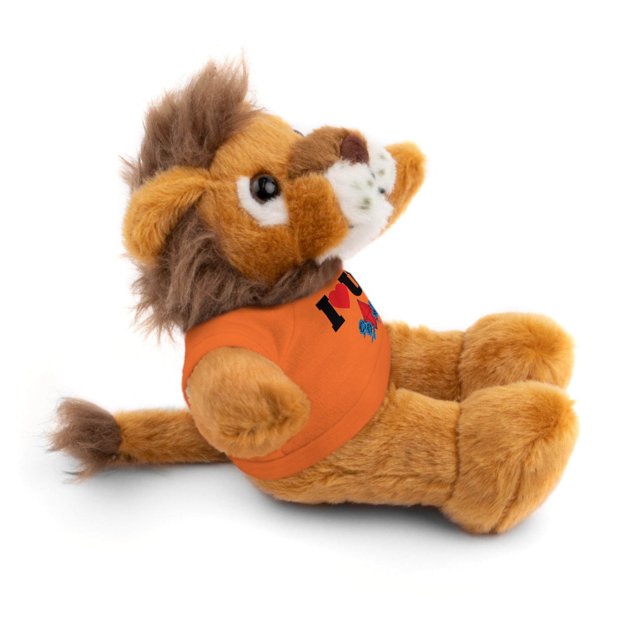 Plush Bear with Branded Tee – Red Diamond and Blue Roses Teddy