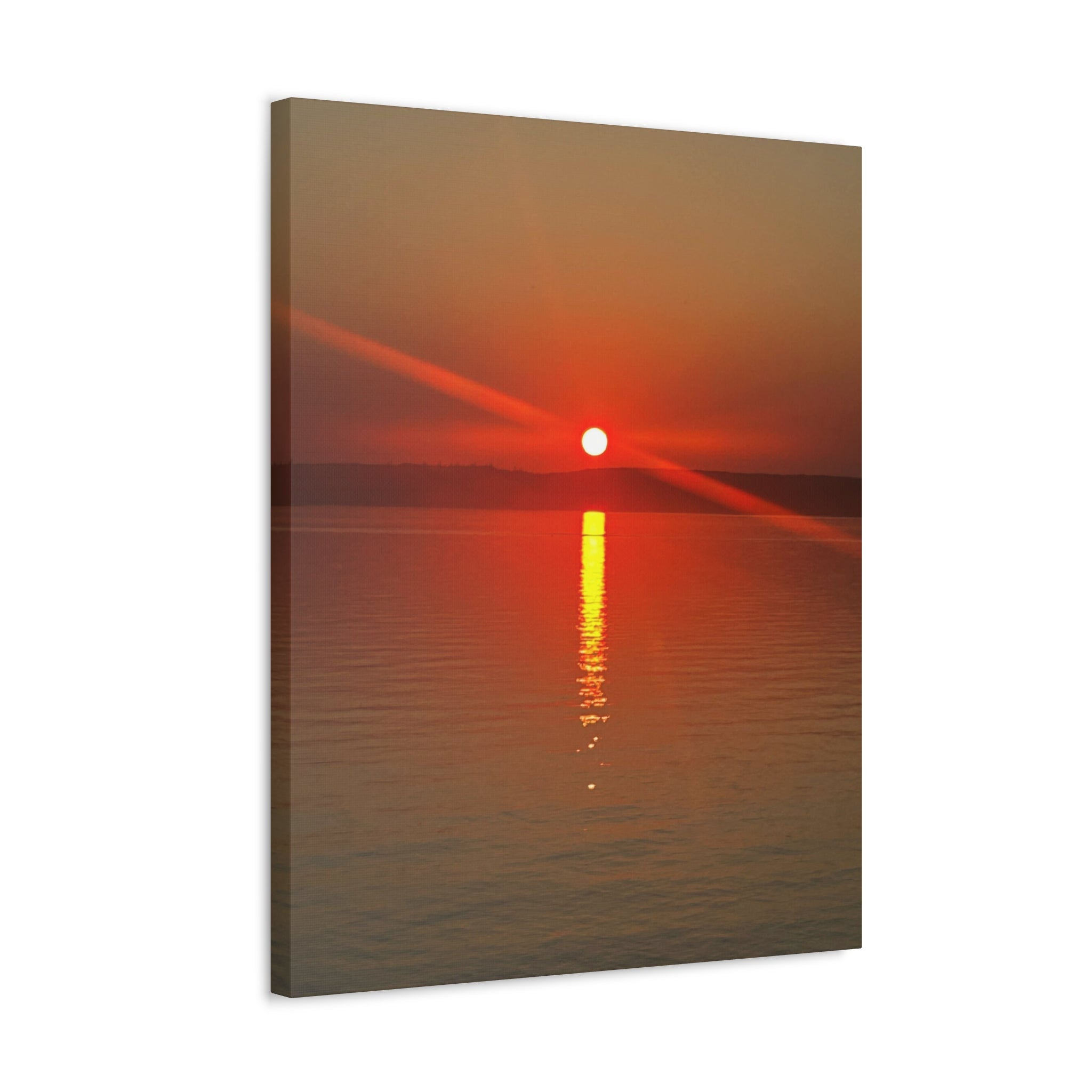 Sunset Reflection Stretched Canvas Wall Art
