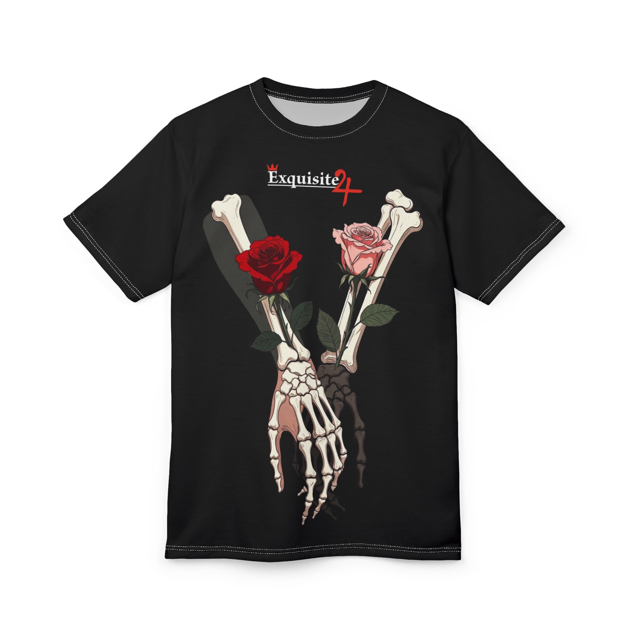 Skeleton Hand Rose T-Shirt — Exquisite 24 Gothic Floral Tee