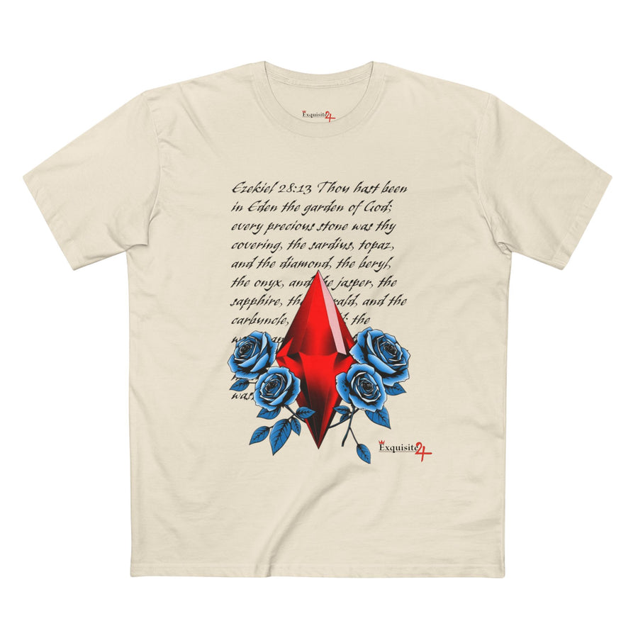 Ezekiel 28:13 Ruby Blue Roses Graphic Tee