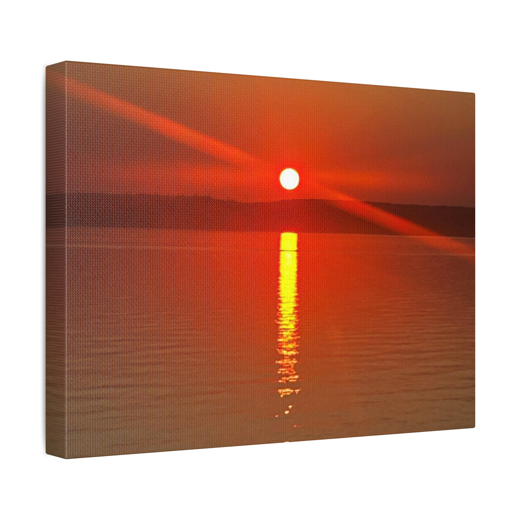 Sunset Reflection Stretched Canvas Wall Art