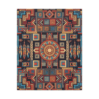 Southwestern Geometric Canvas Art — Tribal Mandala Wall Decor