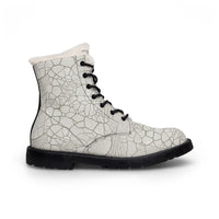 Women's Cracked White Boots
