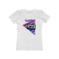 Retro Cassette Girlfriend Tee — 80s Vaporwave Graphic T-Shirt for Women