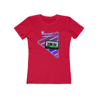 Retro Cassette Girlfriend Tee — 80s Vaporwave Graphic T-Shirt for Women