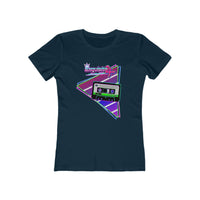 Retro Cassette Girlfriend Tee — 80s Vaporwave Graphic T-Shirt for Women