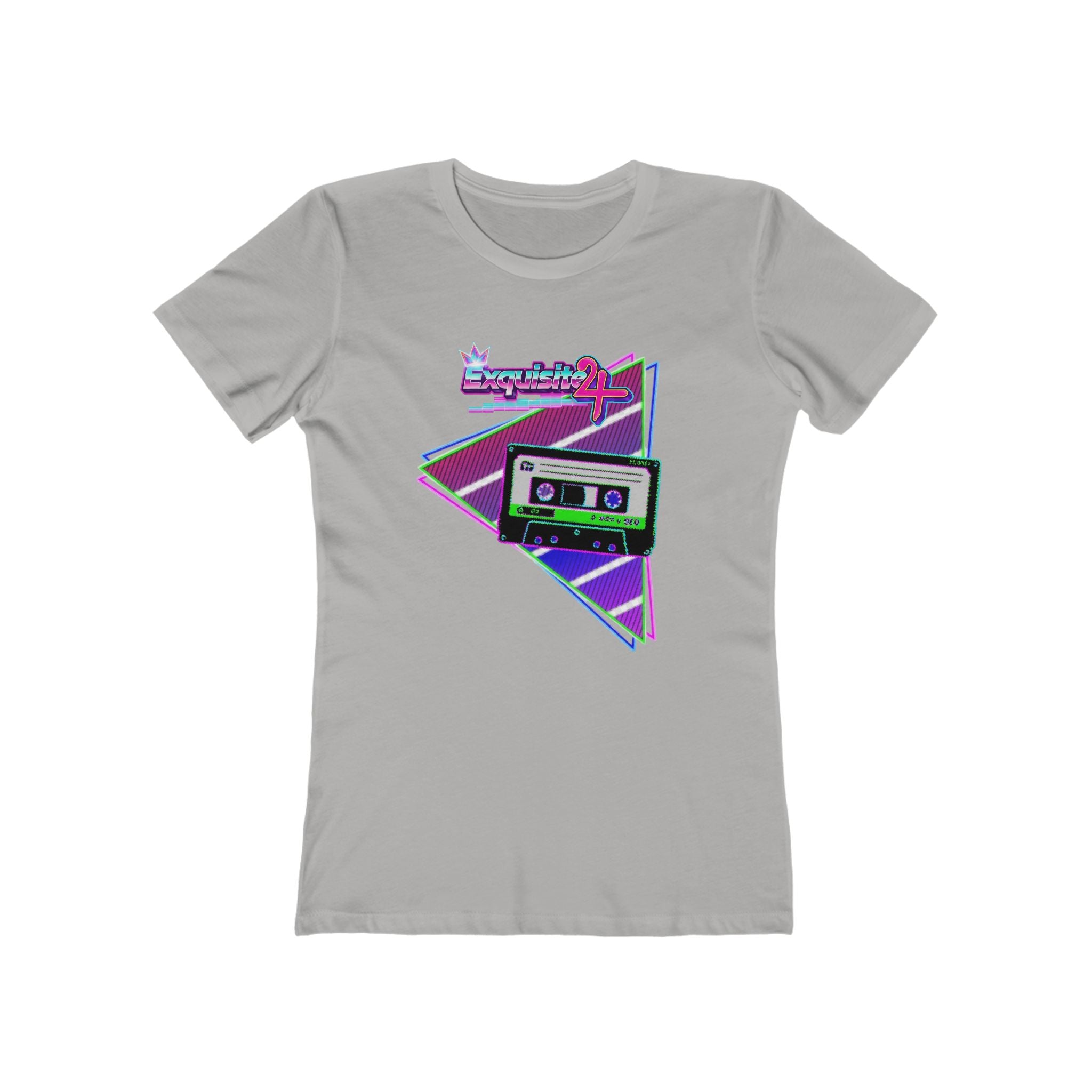 Retro Cassette Girlfriend Tee — 80s Vaporwave Graphic T-Shirt for Women