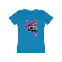 Retro Cassette Girlfriend Tee — 80s Vaporwave Graphic T-Shirt for Women