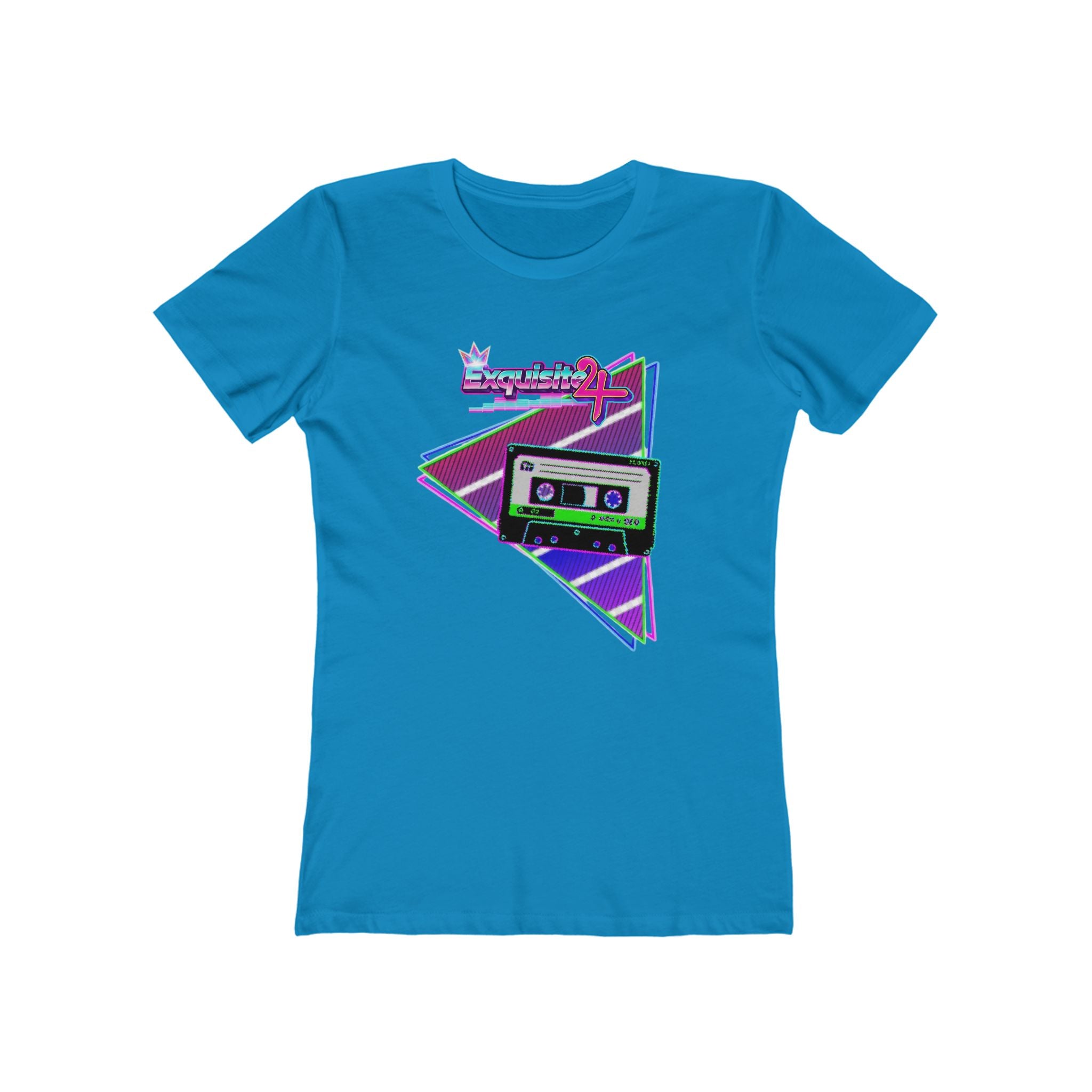 Retro Cassette Girlfriend Tee — 80s Vaporwave Graphic T-Shirt for Women