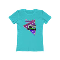 Retro Cassette Girlfriend Tee — 80s Vaporwave Graphic T-Shirt for Women