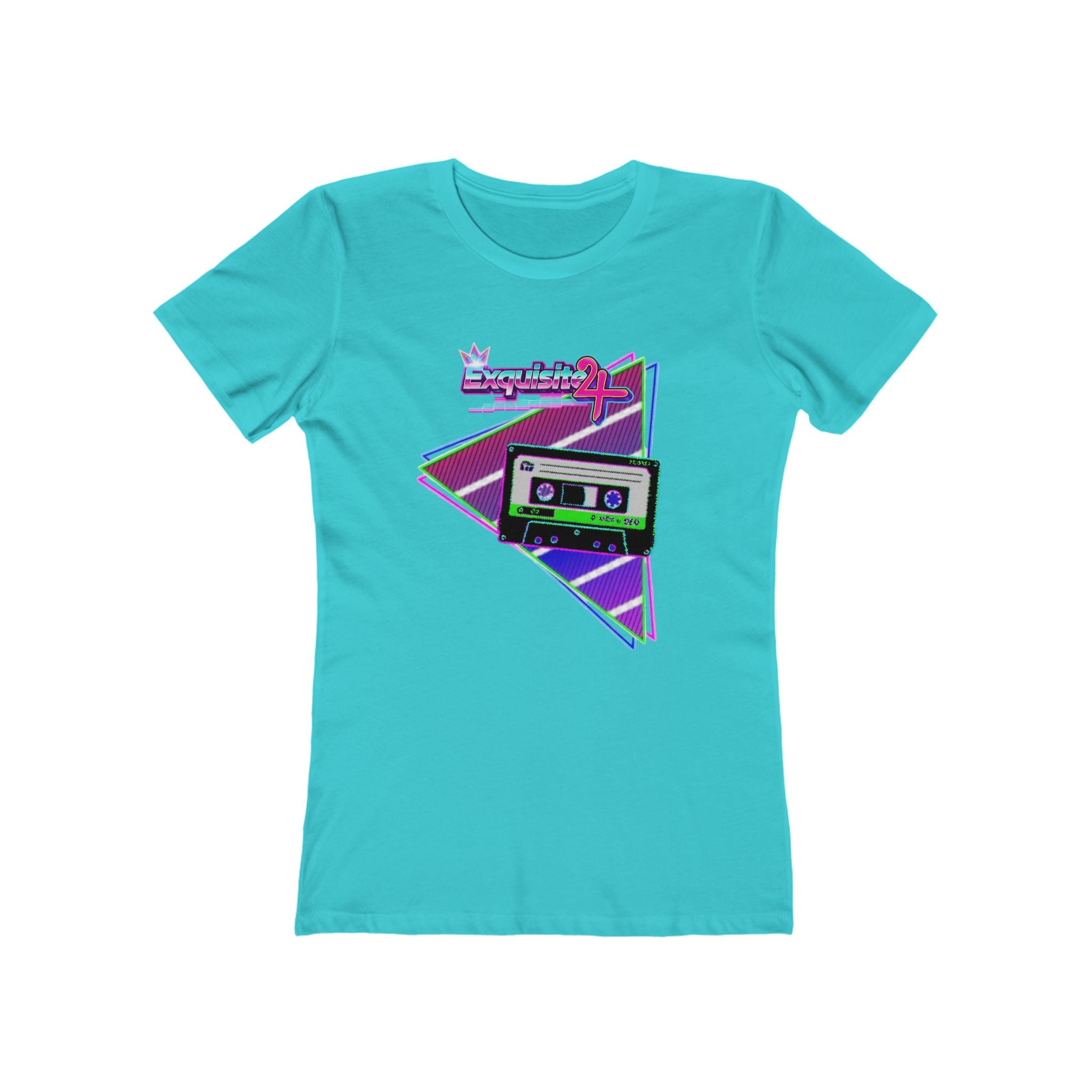 Retro Cassette Girlfriend Tee — 80s Vaporwave Graphic T-Shirt for Women