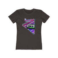 Retro Cassette Girlfriend Tee — 80s Vaporwave Graphic T-Shirt for Women