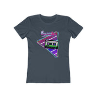 Retro Cassette Girlfriend Tee — 80s Vaporwave Graphic T-Shirt for Women