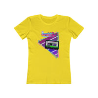 Retro Cassette Girlfriend Tee — 80s Vaporwave Graphic T-Shirt for Women