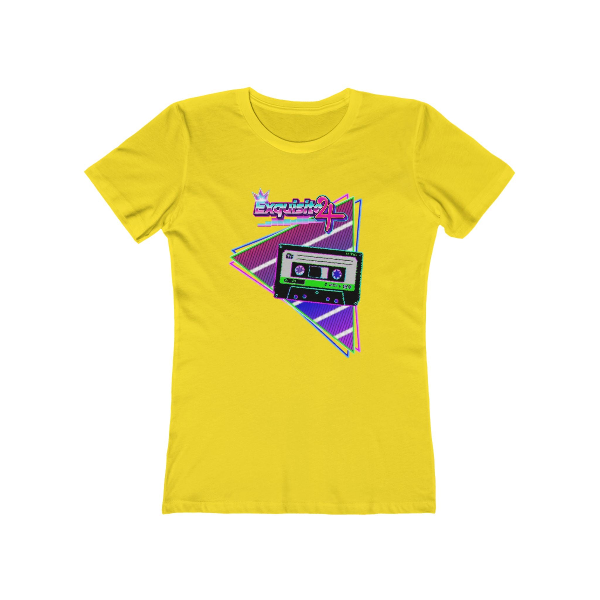 Retro Cassette Girlfriend Tee — 80s Vaporwave Graphic T-Shirt for Women