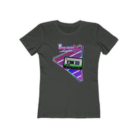 Retro Cassette Girlfriend Tee — 80s Vaporwave Graphic T-Shirt for Women
