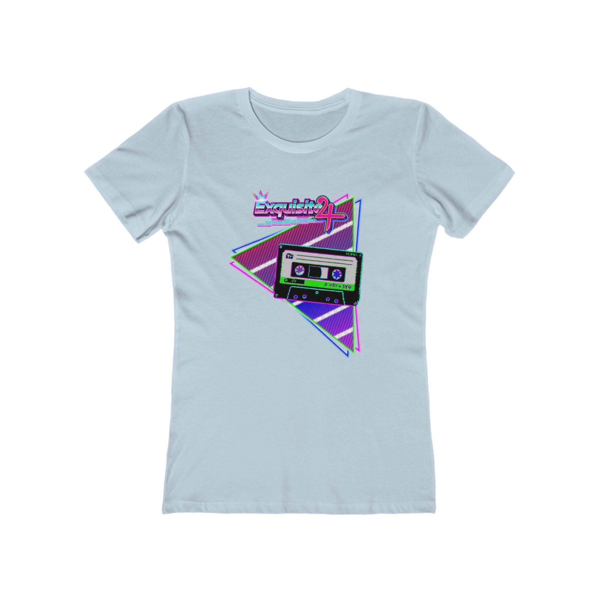 Retro Cassette Girlfriend Tee — 80s Vaporwave Graphic T-Shirt for Women
