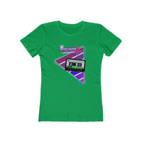 Retro Cassette Girlfriend Tee — 80s Vaporwave Graphic T-Shirt for Women