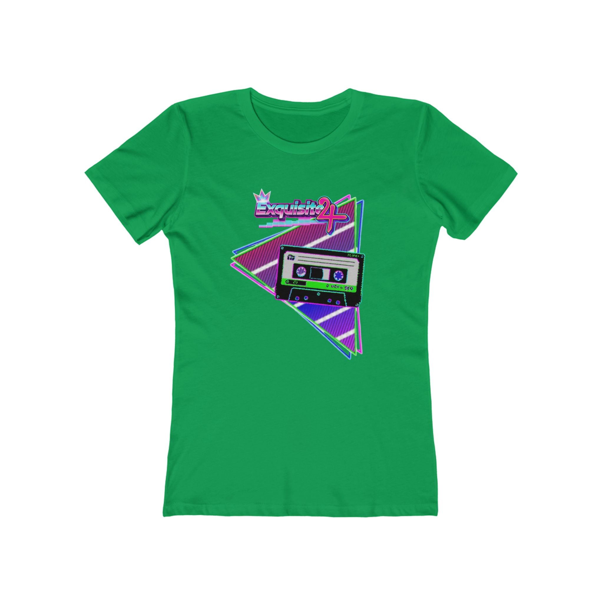 Retro Cassette Girlfriend Tee — 80s Vaporwave Graphic T-Shirt for Women