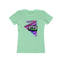 Retro Cassette Girlfriend Tee — 80s Vaporwave Graphic T-Shirt for Women