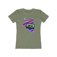 Retro Cassette Girlfriend Tee — 80s Vaporwave Graphic T-Shirt for Women
