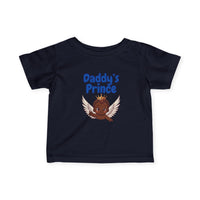 Infant Tee — "Daddy's Prince" Baby T‑Shirt with Crowned Angel Design