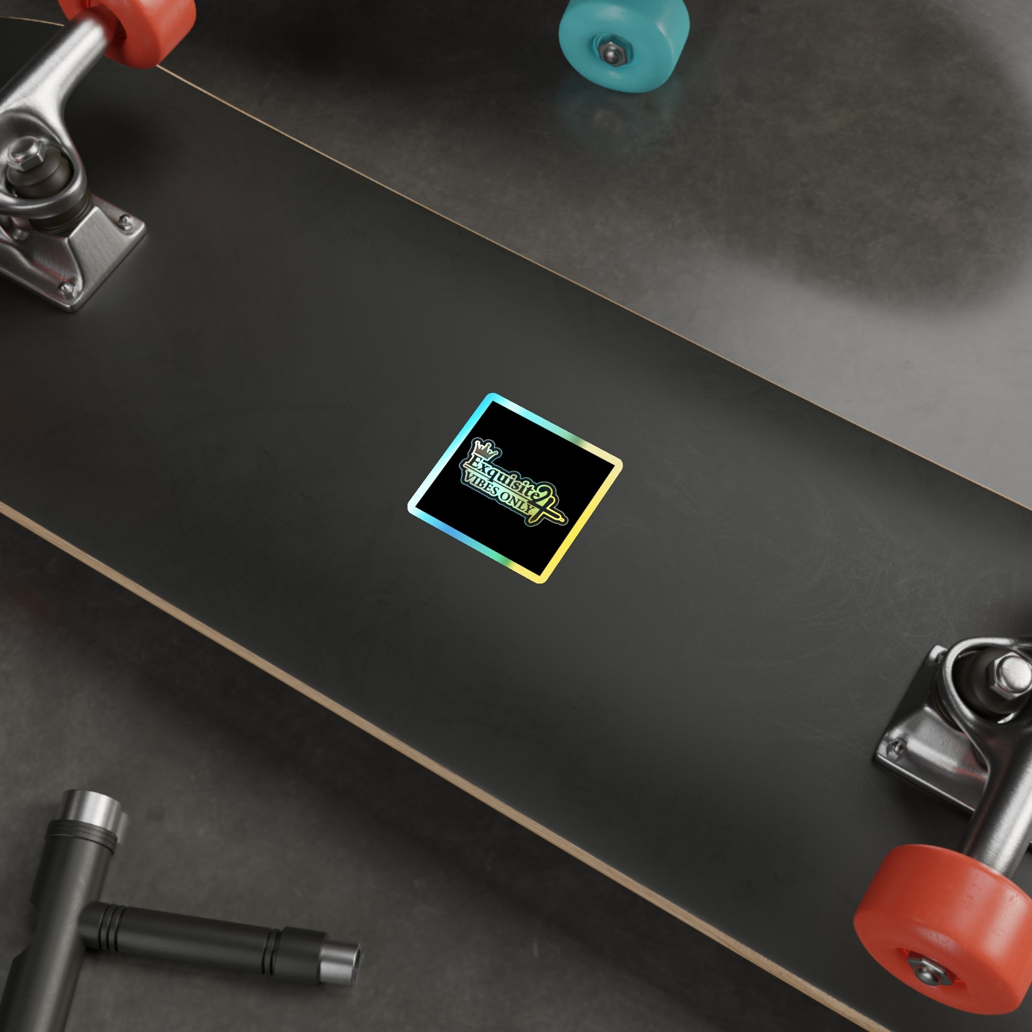 Holographic Die-Cut Sticker — "Exquisite 24 Vibes Only"
