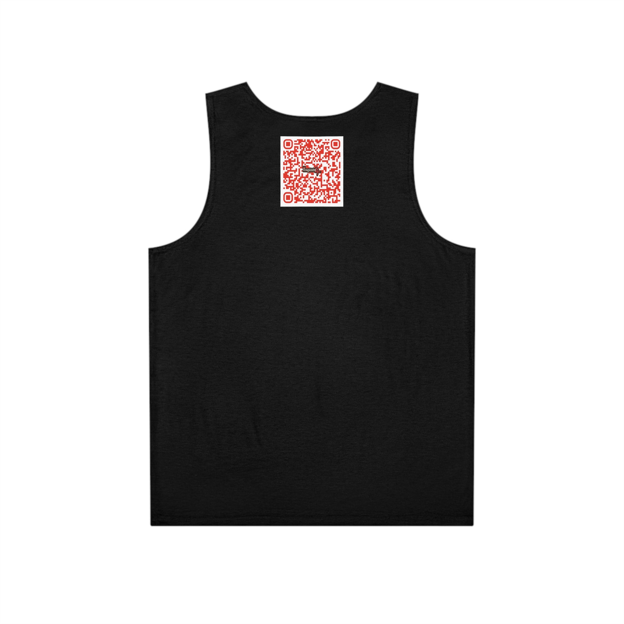 Black Graphic Men’s Tank Top — Femme Fatale Pink Lips Outline