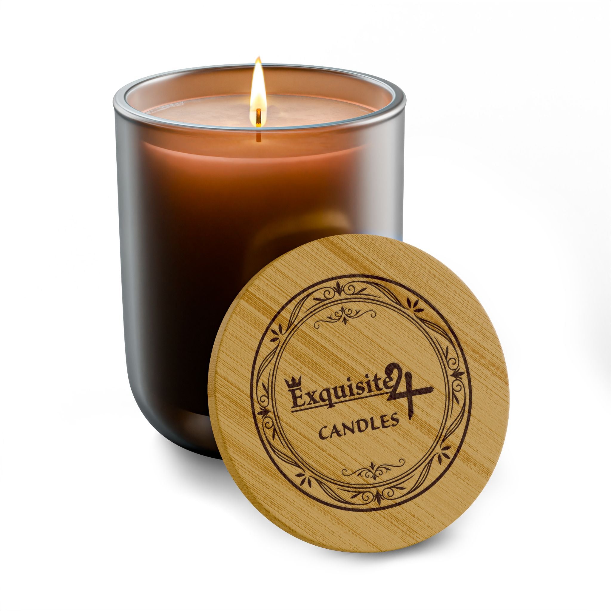14oz Engraved Scented Soy Candle — Premium Bamboo Lid, Luxury Home Fragrance