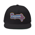 Exquisite 24 Embroidered Flat Bill Cap — Vintage Sports Logo Snapback