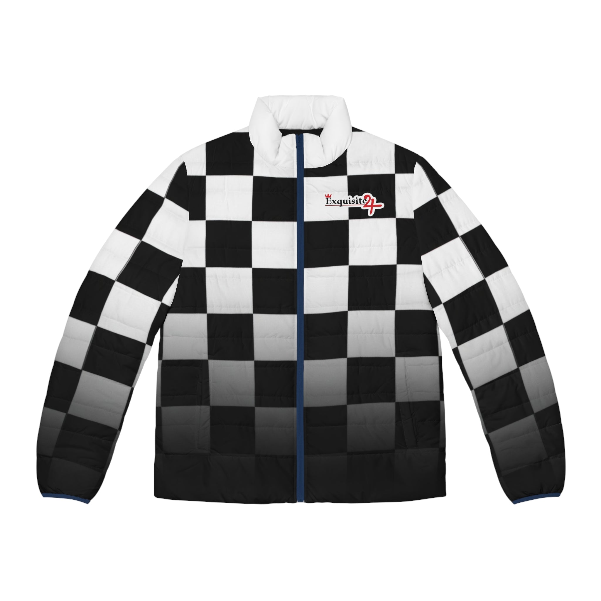 Checkerboard Gradient Puffer Jacket