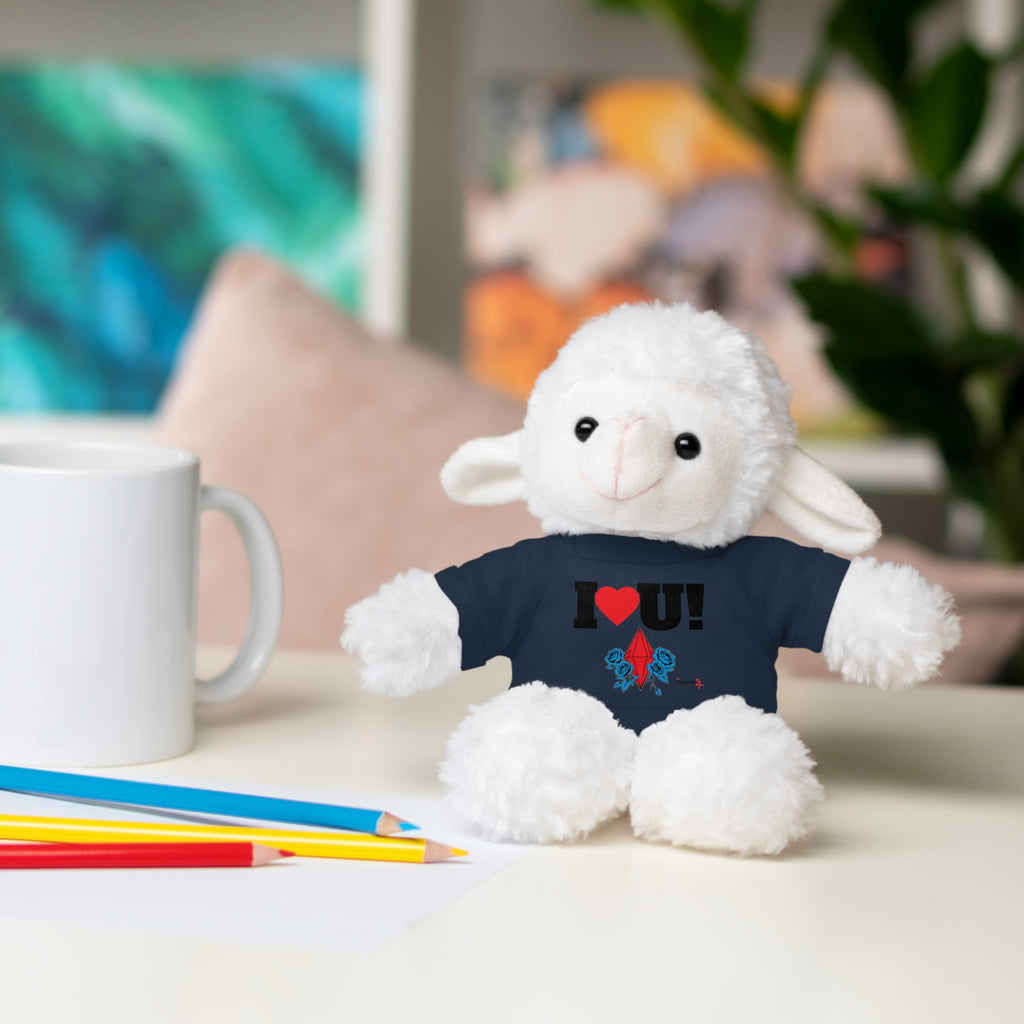 Plush Bear with Branded Tee – Red Diamond and Blue Roses Teddy