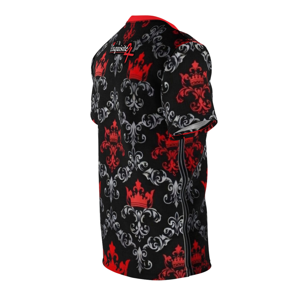 Exquisite 24 Red & Black Damask Tee