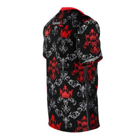Exquisite 24 Red & Black Damask Tee