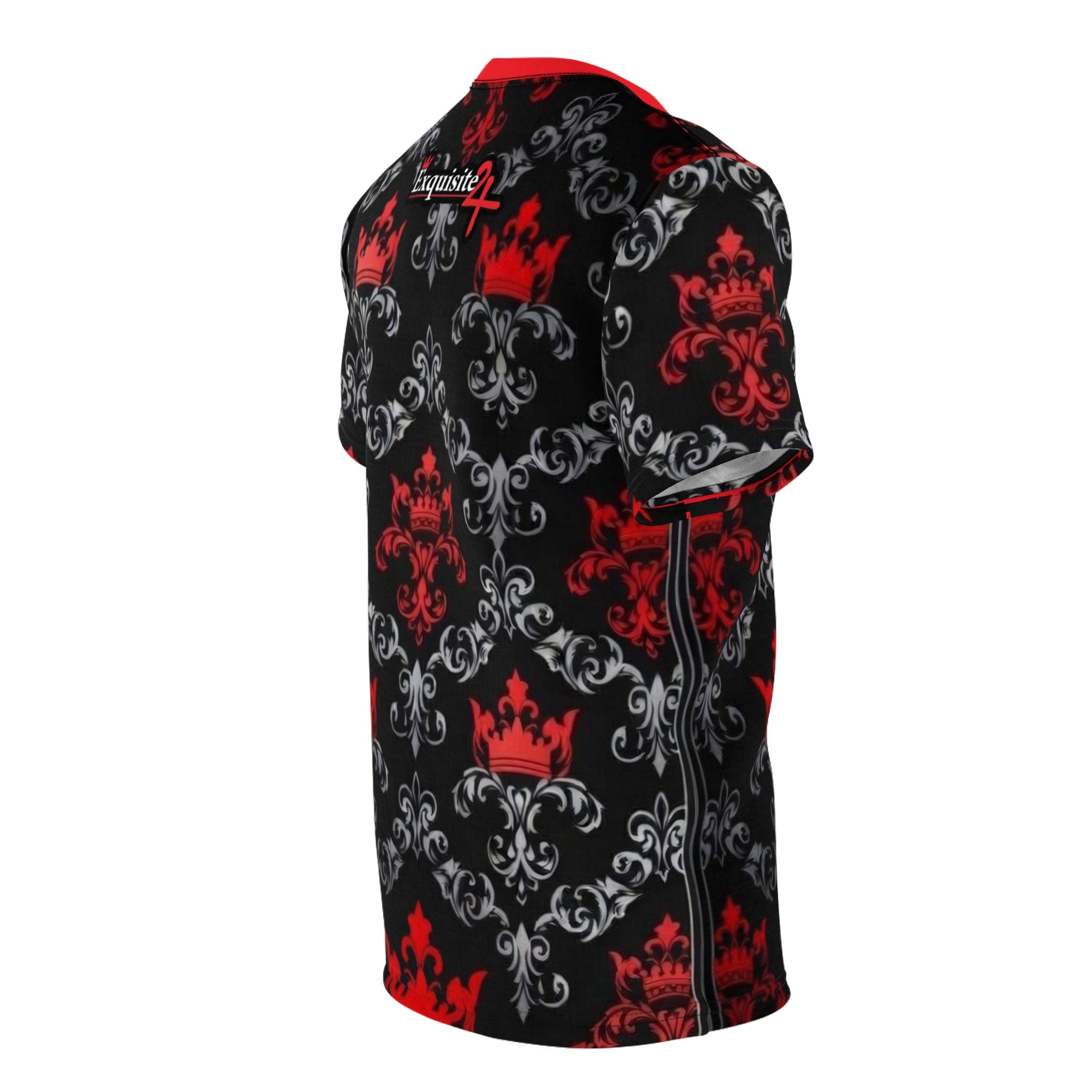 Exquisite 24 Red & Black Damask Tee