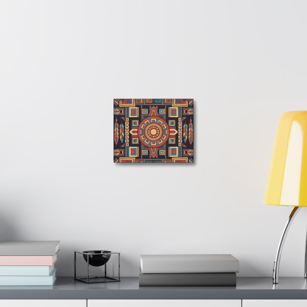 Southwestern Geometric Canvas Art — Tribal Mandala Wall Decor