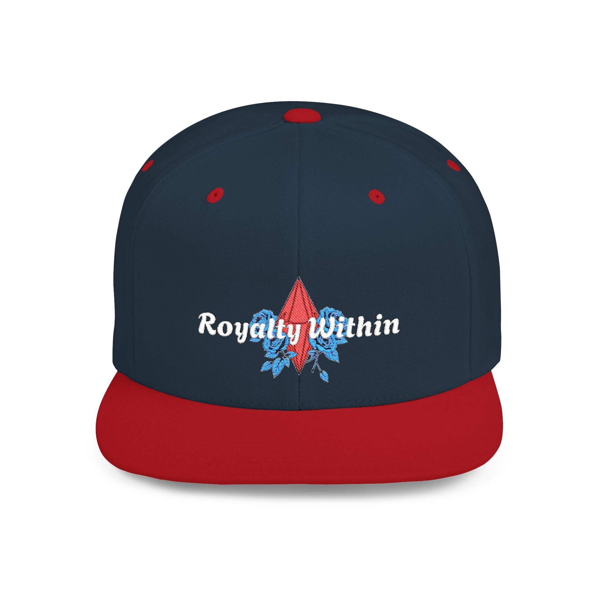 'Royalty Within' Embroidered Flat Bill Snapback Cap