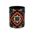 Colorful Geometric Aztec Pattern Coffee Cup