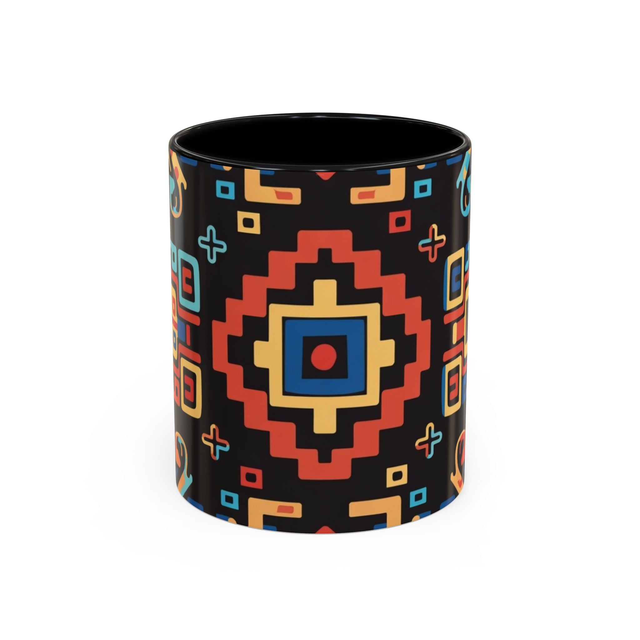 Colorful Geometric Aztec Pattern Coffee Cup