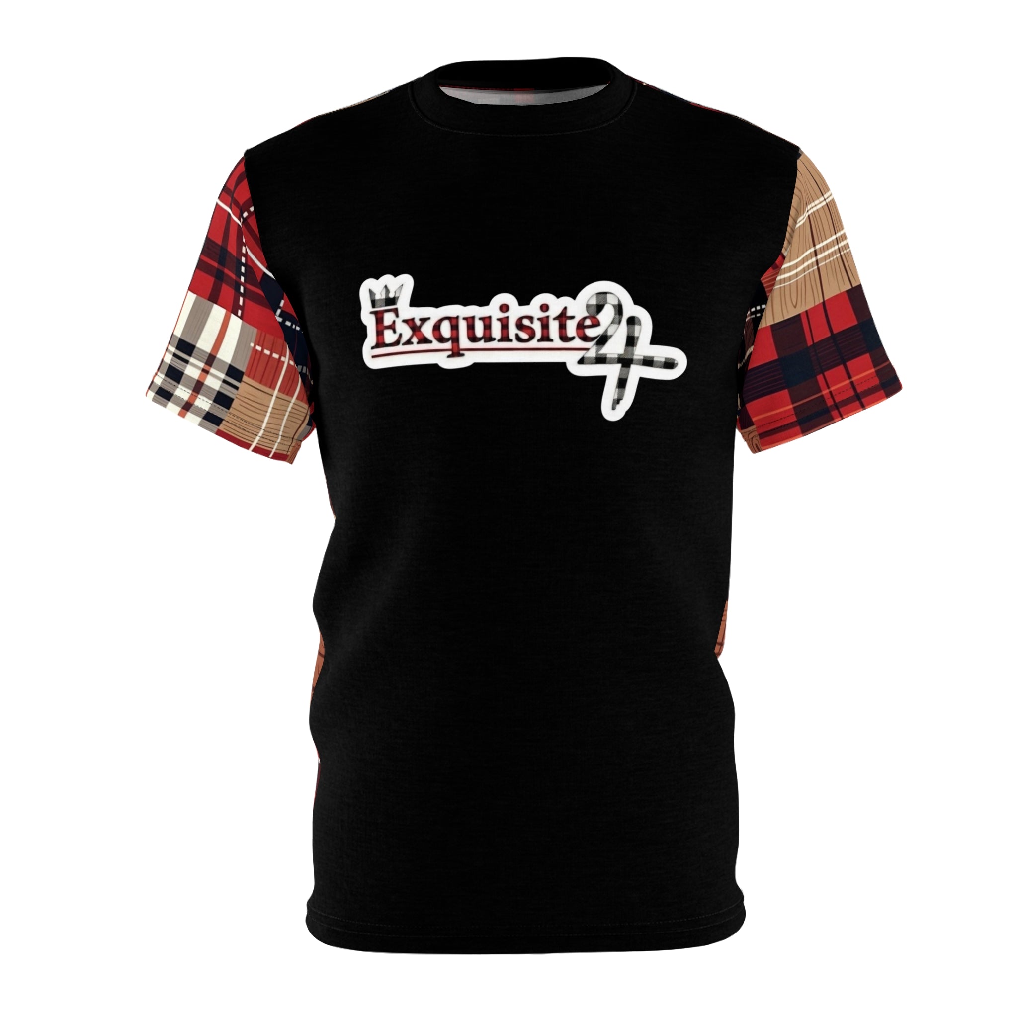 Exquisite 24 Plaid Sleeve Tee