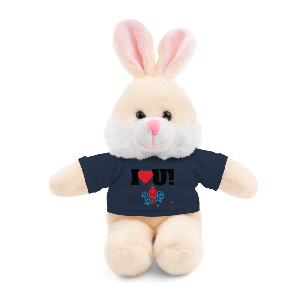 Plush Bear with Branded Tee – Red Diamond and Blue Roses Teddy