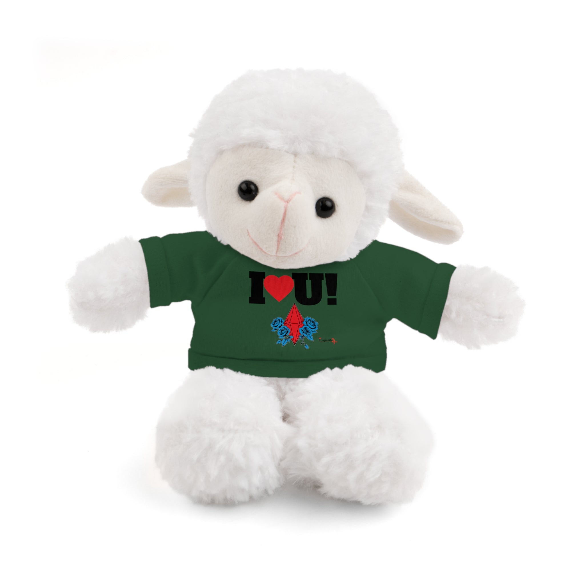 Plush Bear with Branded Tee – Red Diamond and Blue Roses Teddy