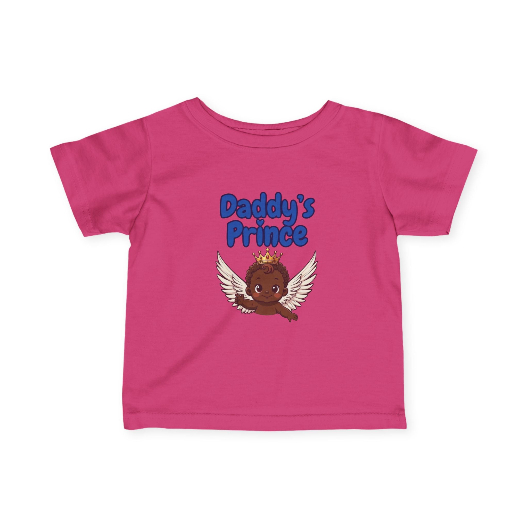 Infant Tee — "Daddy's Prince" Baby T‑Shirt with Crowned Angel Design