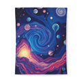 Galaxy Swirl Duvet Cover — Vibrant Cosmic Sunset Cotton Bedding