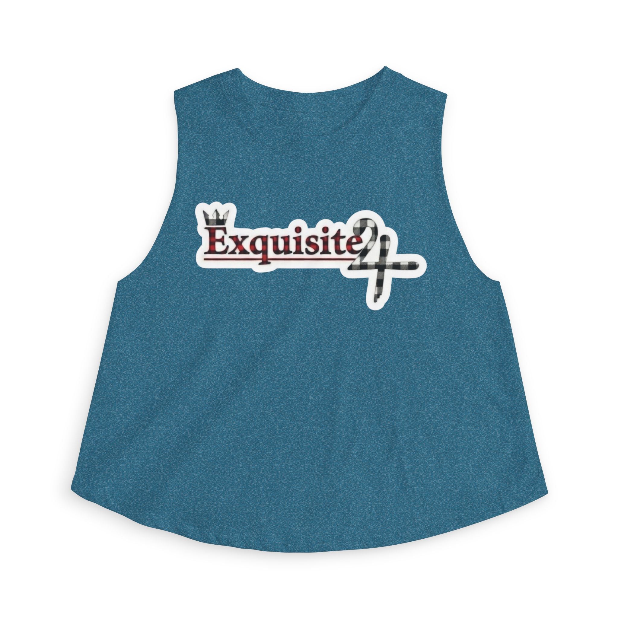 Exquisite 24 Crown Crop Top — Feminine Graphic Muscle Tank