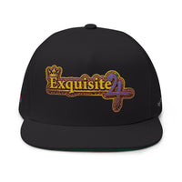 Exquisite 24 Embroidered Floral Patch Flat Bill Cap