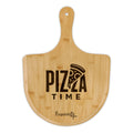Engraved Bamboo Pizza Peel – "Pizza Time" Serving & Prep Board
